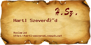 Hartl Szeveréd névjegykártya
